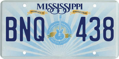 MS license plate BNQ438