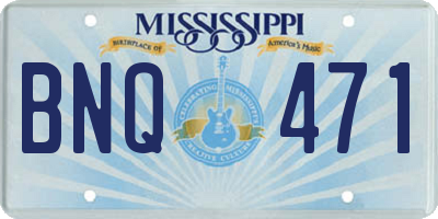 MS license plate BNQ471