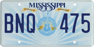 MS license plate BNQ475