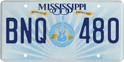 MS license plate BNQ480