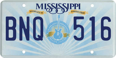 MS license plate BNQ516