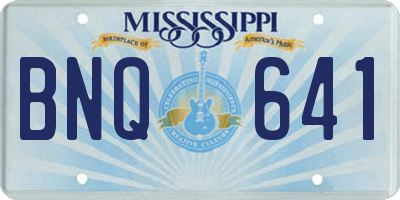 MS license plate BNQ641