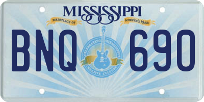 MS license plate BNQ690