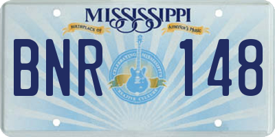 MS license plate BNR148