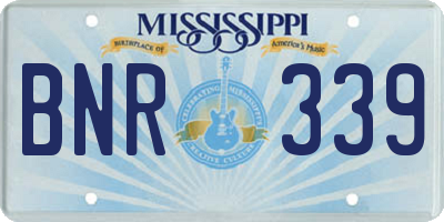 MS license plate BNR339
