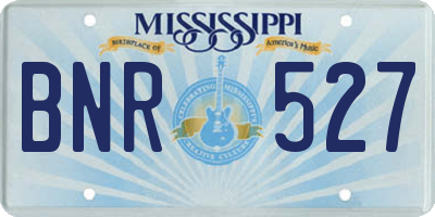 MS license plate BNR527