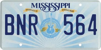 MS license plate BNR564