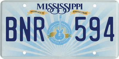 MS license plate BNR594