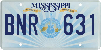 MS license plate BNR631