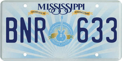 MS license plate BNR633