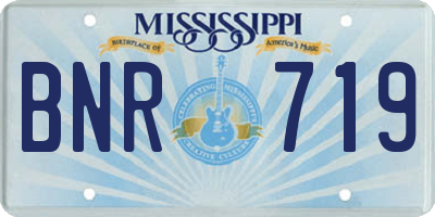 MS license plate BNR719
