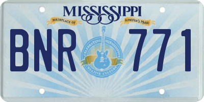 MS license plate BNR771