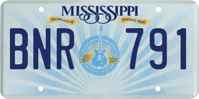 MS license plate BNR791