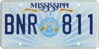 MS license plate BNR811