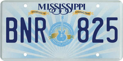 MS license plate BNR825