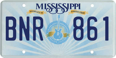 MS license plate BNR861