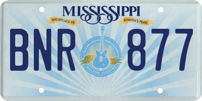 MS license plate BNR877