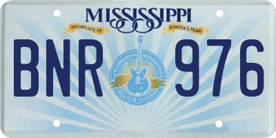 MS license plate BNR976