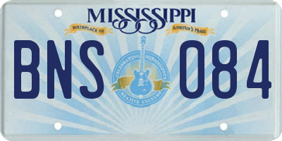 MS license plate BNS084
