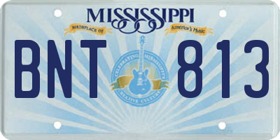 MS license plate BNT813
