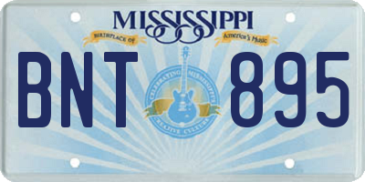 MS license plate BNT895