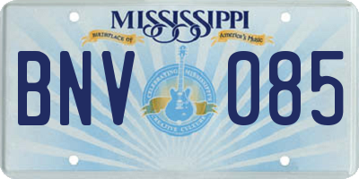 MS license plate BNV085