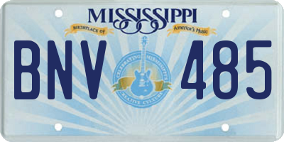 MS license plate BNV485