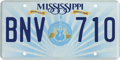 MS license plate BNV710