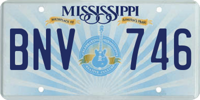 MS license plate BNV746
