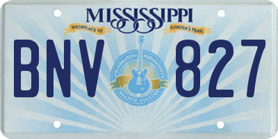 MS license plate BNV827