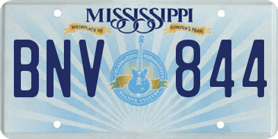 MS license plate BNV844