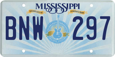 MS license plate BNW297