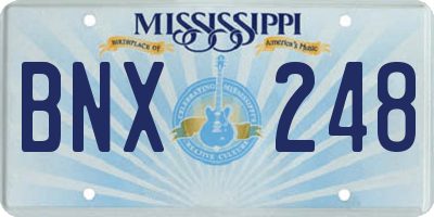 MS license plate BNX248