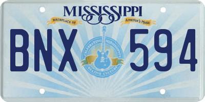 MS license plate BNX594