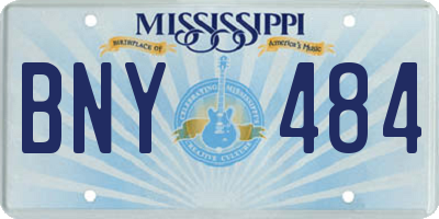 MS license plate BNY484