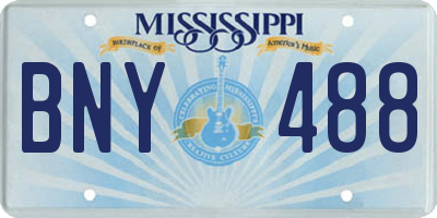 MS license plate BNY488