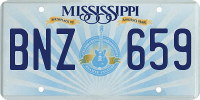 MS license plate BNZ659