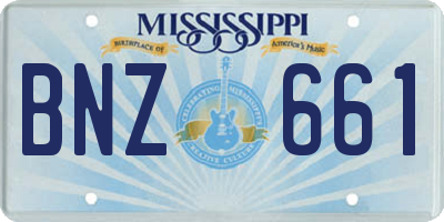 MS license plate BNZ661