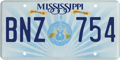 MS license plate BNZ754