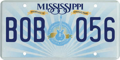 MS license plate BOB056
