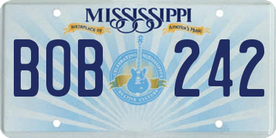 MS license plate BOB242