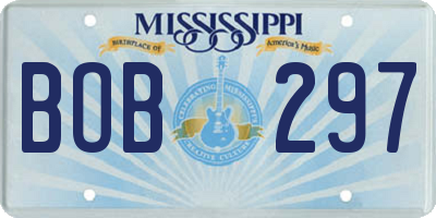 MS license plate BOB297