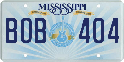 MS license plate BOB404
