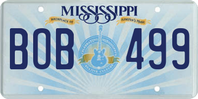 MS license plate BOB499