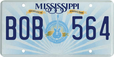 MS license plate BOB564
