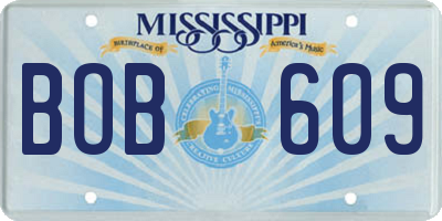 MS license plate BOB609