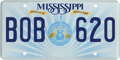 MS license plate BOB620