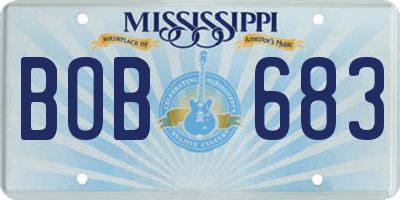 MS license plate BOB683