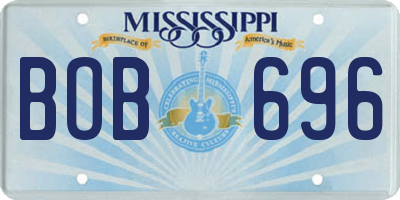 MS license plate BOB696