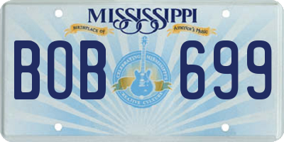 MS license plate BOB699